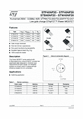 DataSheet STB40NF20 pdf